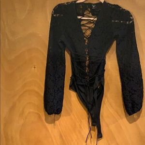 Black lace bodysuit